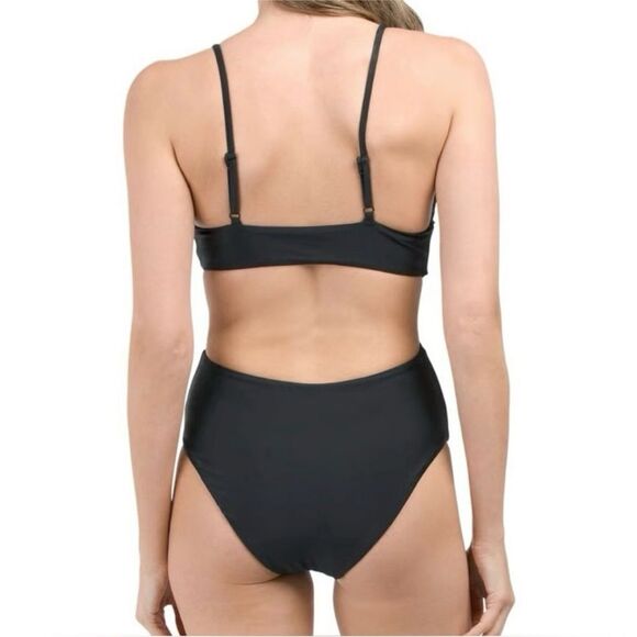 Onia Marisol O-Ring Cutout One Piece Swimsuit Black Size Large - Picture 2 of 10